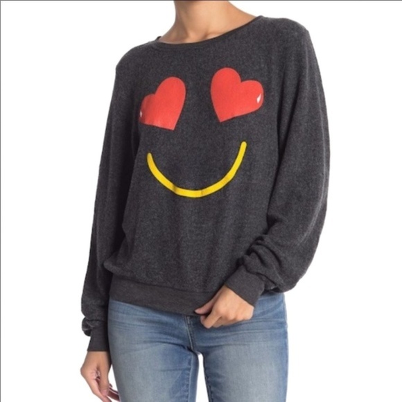 NWT Wildfox Heart Emoji BBJ Sweatshirt - Picture 1 of 3